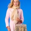 Elisa Reversible Pashmina Stole/Scarf in Gold Shimmer Dune